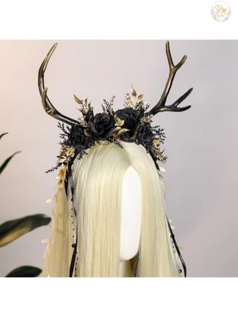 Woodland Fairy Reindeer Antler Headband Plastic Hair Accessory Renaissance